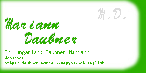 mariann daubner business card